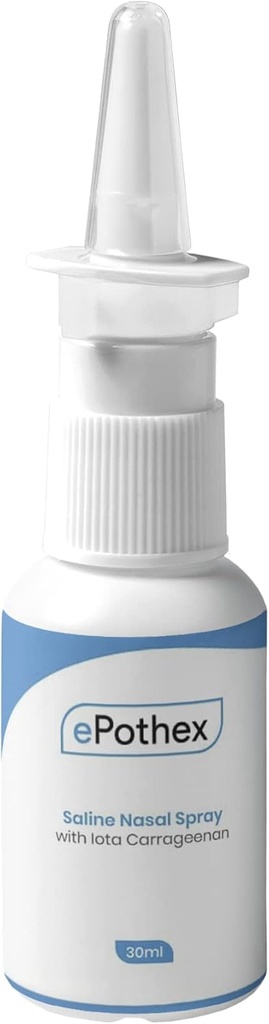 Saline Nasal Spray with Iota Carrageenan | Powerful Moisturizing Nasal Cleanser | Helps Prevent Dry Sinuses | Long Lasting | 30 ml