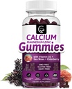 Calcio Magnesio Zinc Gummies con Magnesio de Alta Absorción, Potasio, D3 - para Bone, Muscles, Immune & Sleep Support, Vegan
