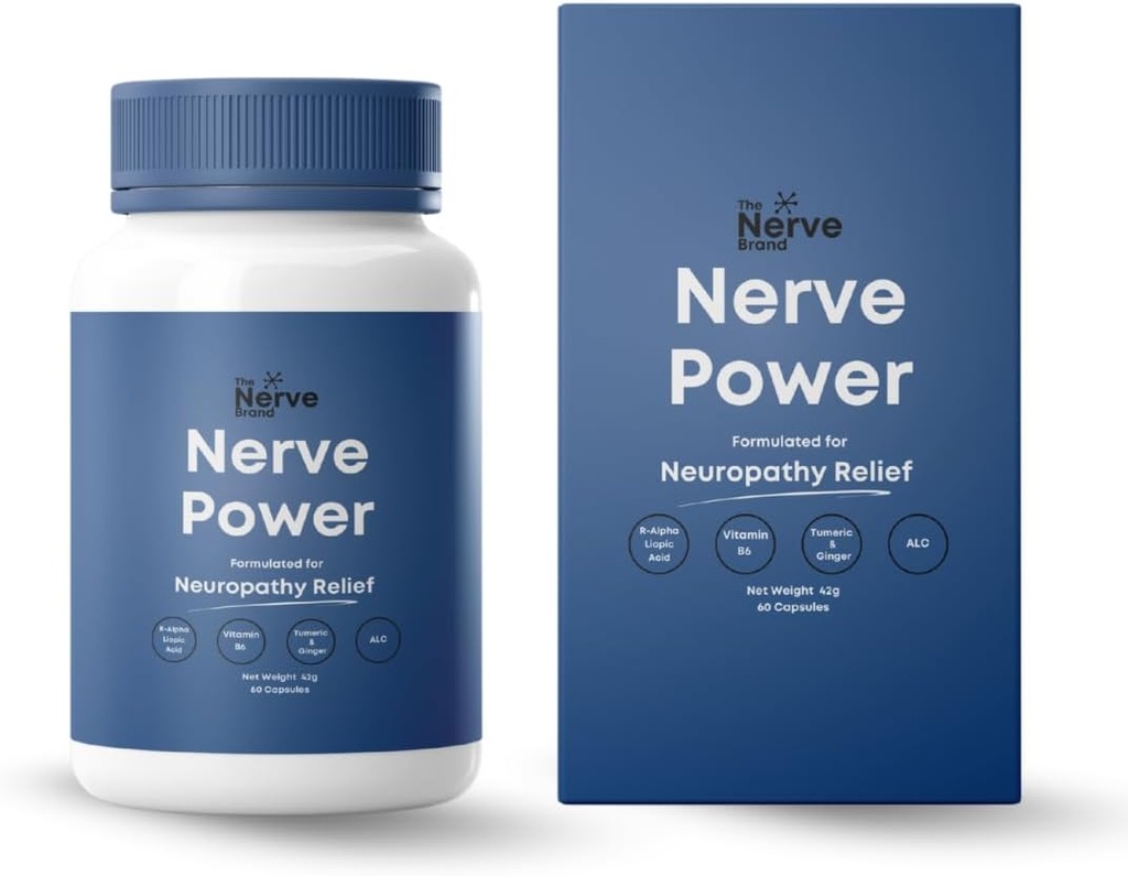 Nerve Power Nerve Suplemento R Alfa Lipoic Acid 600mg - Neuropatía Alivio para el Incomodo para Sciatic, Pies, Mano