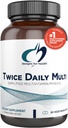 Designs for Health Methylated Multivitamin for Women & Men - Twice Daily Multimineral Supplement & Multivitamin Without Iron + Methylated B12 and Folate, Vitamin C, K, D, E + More (60 Capsules)