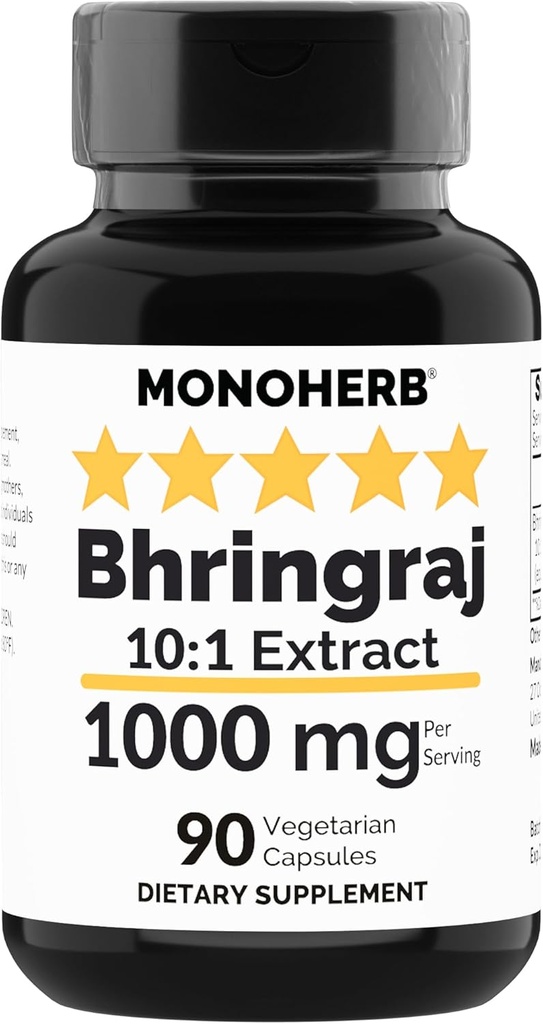 MONOHERB Bhringraj Extract 1000 mg - 90 Vegetarian Capsules