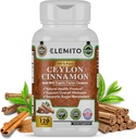 Ceylon Cinnamon Capsules, Energy, Heart &amp; Metabolism Support, Certified Organic Ceylon Cinnamon Pills, Non-GMO, Vegan, Gluten-Free - 120 cápsulas