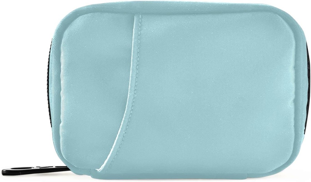 Naanle Pill Box 7 Day Pill Case Travel Pill Organizer Bag Zipper Portable Weekly Case Compact Size Vitamin Supplement Holder, Solid Color Sky Blue 4.6 x 3.14 x 1.88 Inch 1.0 Conteo 0.12 kilogramos