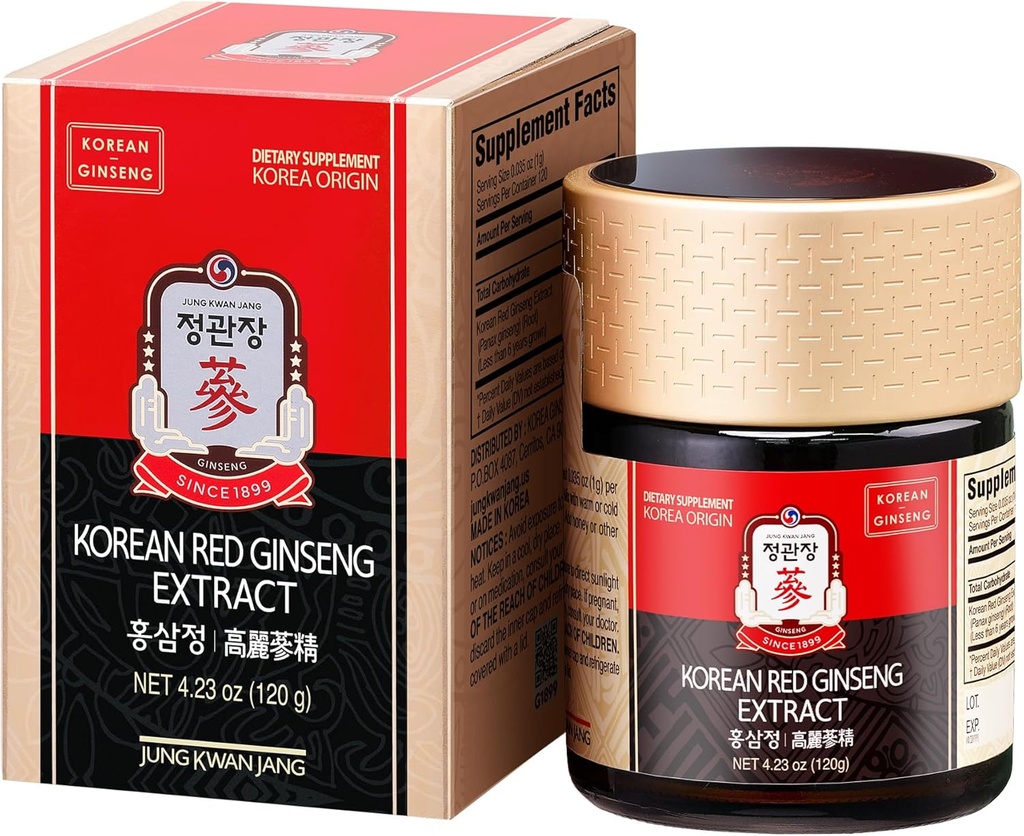 CheongKwanJang KGC [Korean Red Ginseng Concentrated Extract 120g] 100% 6-Year-Old Premium Korean Ginseng Roots, Immune System Booster, Energy Stamina, Antioxidants Healthy Memory, Blood Circulation