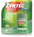 Zyrtec 24 horas Indoor &amp; Alergía al aire libre Pulseras líquidas, Antihistamina Capsules con clorhidrato de cetirizina para Alivio de Alergia de Todos los Días, 12 ct (Pack of 2)