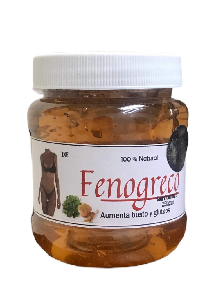 Gel De Fenogreco, Aumenta Bustos y Gluteos, Quema Grasa de Manera 100% Natural/Fenogreco Gel Burns Fat, Aumenta el crecimiento de mamas y mantequilla con ingredientes naturales. Dist by Alebrije Imports