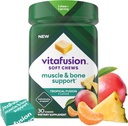 Vitafusion Soft Chews Muscle & Bone Support (1), Adult Chewable Vitamin D for Bone &amp; Muscle Support, Individualmente Wrapped, Tropical Fusion Flavor, 30 Chews, 30 Day Supply
