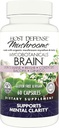 Host Defense MycoBotanicals Brain* Capsules - Suplemento de Apoyo al Cerebro con Mane de León, Reishi & Cordyceps Mushroom - Suplemento Herbal para Memoria &amp; Focus Support - 60 Capsules (30 Servimientos)*