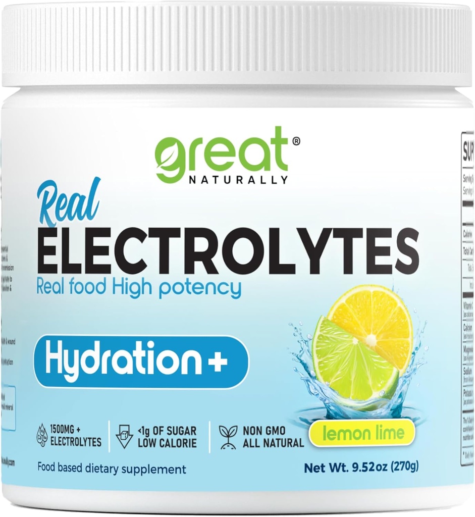 Electrolitos Hidratación de Polvos ← Comida Real High Potency ← Limo de limón 30 Servings ¦ High Potency Electrolyte Powder