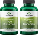 Swanson Full Spectrum True Cinnamon - Suplemento Herbal - (120 cápsulas, 300 mg cada uno) 2 Pack