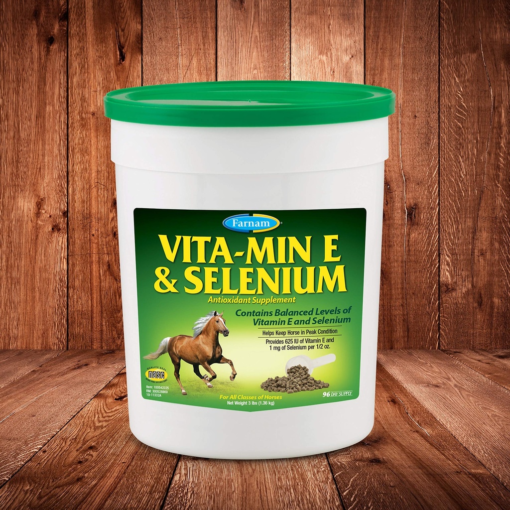Farnam Vita-Min E &amp; Selenium Antioxidant Suplemento, 3 libras, 96 Day Supply