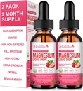 Magnesium Glycinate Liquid, High Potency Magnesium Glycinate, Citrate, Sugar Free Vegan Non-GMO Complex Supplement Promotes Nerv,Relaxation,Muscle,Sleep Support*