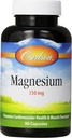 Carlson Magnesium 350 mg, Salud cardíaca y muscular, 90 cápsulas