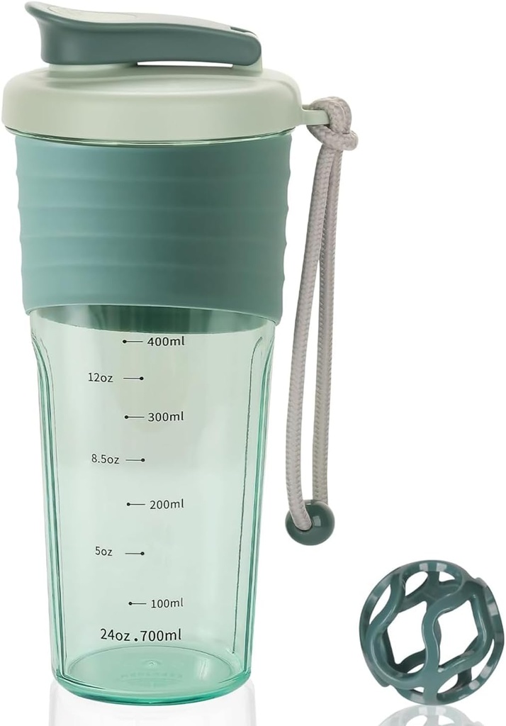 Botella Protein Shaker,Sports Botellas Blender para Mezclas Protein con Whisk Ball,Mixer Bottle,Portable Pre Workout Whey Protein Drink Shaker Cup,Midnight Blue