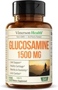 Sulfato de Glucosamina 1500mg w/Potasio – FSA Eligible Suplemento de Apoyo Conjunto para el cartílago, bonificación " salud conjunta, alivio ocasional de molestias para la espalda, rodillas " Manos - Complejo de Glucosamina 120 Tabs