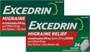 Excedrin Migraine Pain Reliever Caplets 24 ea (Pack of 2)