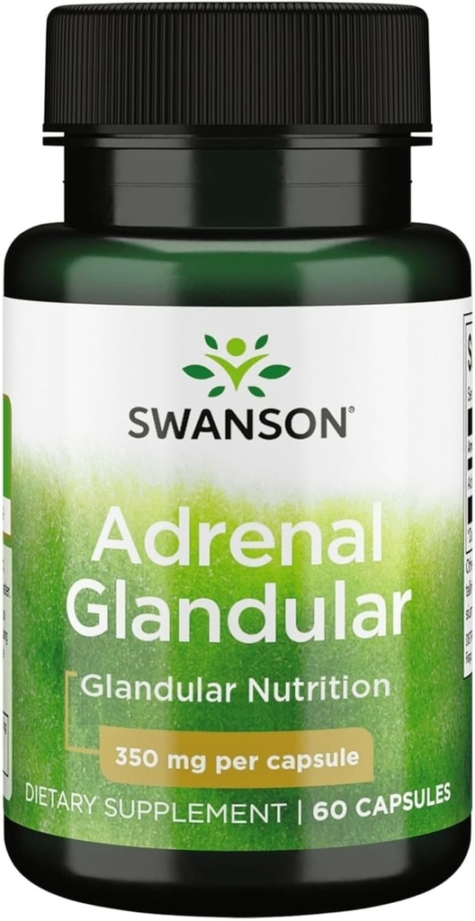 Swanson Adrenal Glandular 350 Milligrams 60 cápsulas