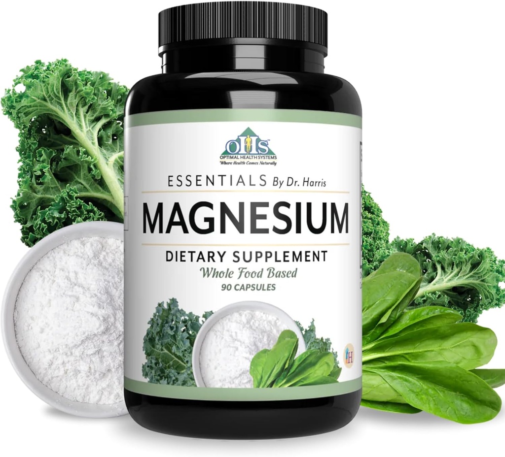 Sistemas de salud óptimos Magnesio TENIDO Magnesio patentado Glycinate 432 mg TENIDO Apoyos Función muscular TENIDO Salud cardíaca Blend ANTE 90 cápsulas
