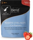 Bend Beauty Marine Collagen + Co-Factors ¦ Strawberry Flavored Collagen Powder ← Hidrolyzed Collagen Suplemento  Fish Collagen Peptides + Silicon + Vitamina C latitud soporta la piel saludable, el pelo y las uñas