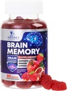 Suplementos cerebrales para Gummies de memoria " Focus " - Claridad de la salud cerebral con B6 B12 " Phosphatidylserine - Nootropics natural Concentración cognitiva " Alertness Support Vitaminas - 60 Gummies Vegan