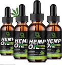 (4-Pack) Aceite de cáñamo de alta potencia - 1,000,000 maximum Strength - Ayuda a la relajación, estrés, calma, sueño - extracto de aceite de cáñamo orgánico - Vegan, Apoyo a la inmunización, No GMO