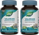 Extracto Premium de Camino de la Naturaleza - 220 mg de extracto de valeriana por 2 cápsulas Servir - Soportes Descanso sueño* - Proyecto No-GMO Verificado - Suplementos Herbales - Gluten Gratis - 90 cápsulas (2 Pack)