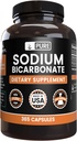 Ingredientes originales puros Bicarbonato de sodio (365 capsules) No hay magnesio o rifles de arroz, siempre puro, Verificado de laboratorio