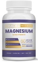 Magnesium Extra Strength Supplement – 600mg Magnesium Glycinate – Supports Bone Health, Muscle Function – Vegan, Non-GMO – 60 Capsules
