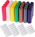 eBoot 28 Sets Aromaterapia Aceite Esencial Inhaladores Nasal Tubos Refillable Inhaler Stick, 7 Colores, con Wicks