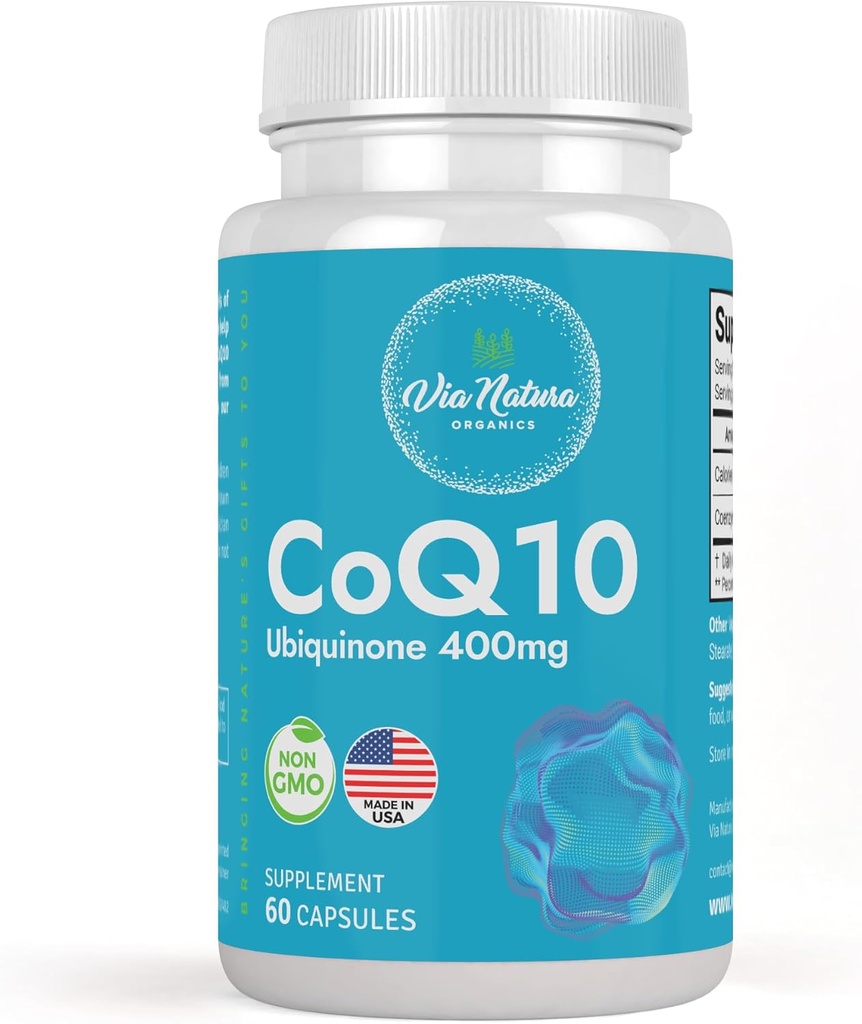 CoQ10 Ubiquinone 400mg Silencioso Suplemento 60 cápsulas