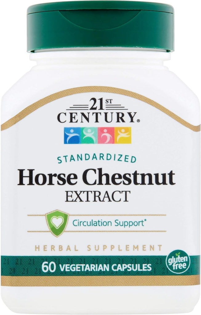 21st Century Horse Chestnut Seed Extract Vegetarian Capsules - 60 ct, Pack de 2
