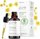 Puro Therapro Rx Ultimate K2 Suplemento ← Líquido Liposomal Vitamina K2 gotas Silencio 180 Servir Ø 600mcg Vegan K2 como MK4 &amp; MenaQ7 MK7 ← Soporta la salud del hueso, la salud del corazón, la piel y el cabello