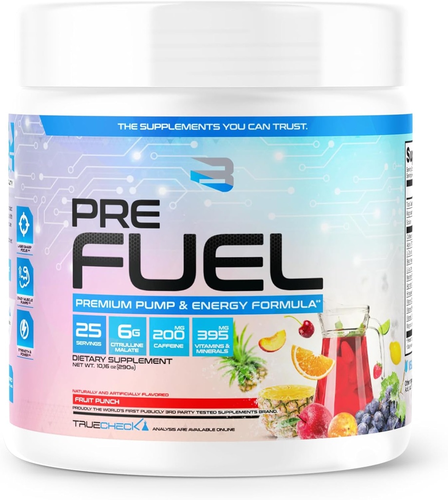 Creer PRE Combustible - Laser Focus, Muscle Fullness & Endurance tó The Ultimate All-in-One Pre-Workout tóxico Boost Performance " Crush Workouts ← Completar todo en uno Pre-Workout (290g, Fruit Punch)