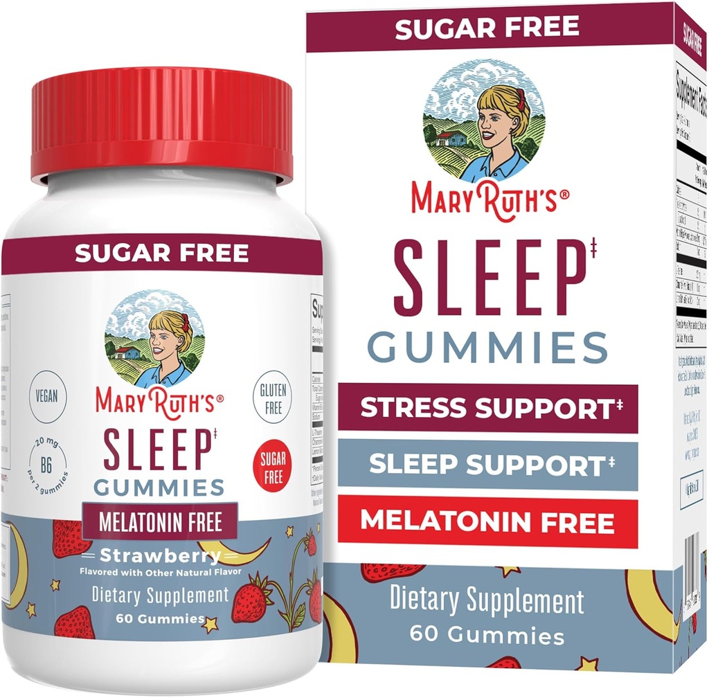 MaryRuth Organics Sleep Gummies ← Sugar Free TENER NO Melatonin TEN L Theanine TEN Lemon Balm Leaf ANTE Chamomile TEN Vitamin B6 ANTE Relajación > Apoyo al sueño Silencioso Silencioso Silencioso