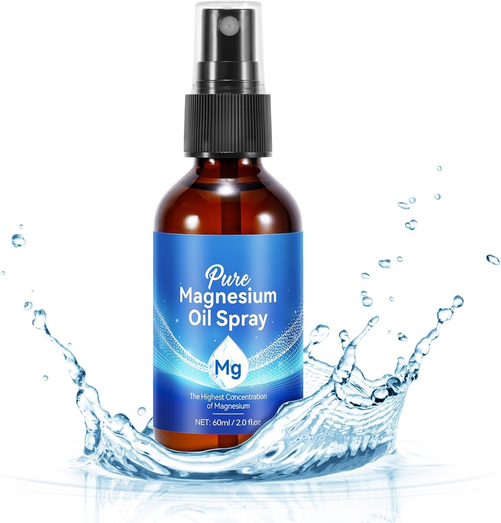 Filtro de aceite de magnesio genérico, spray de magnesio puro para pies, desodorante de rayos de magnesio rápido absorbente, usado para la pierna, musculo, la salpicadura de magnesio de salud conjunta (2 fl oz)