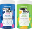 Pasta de fibra de Bellway Super Fiber + Fruta, Azúcar Psyllium Orgánica Gratuita Suplemento de fibra de polvo para regularidad, alivio de rubor " Gut Health, Non-GMO, baya mixta & limón