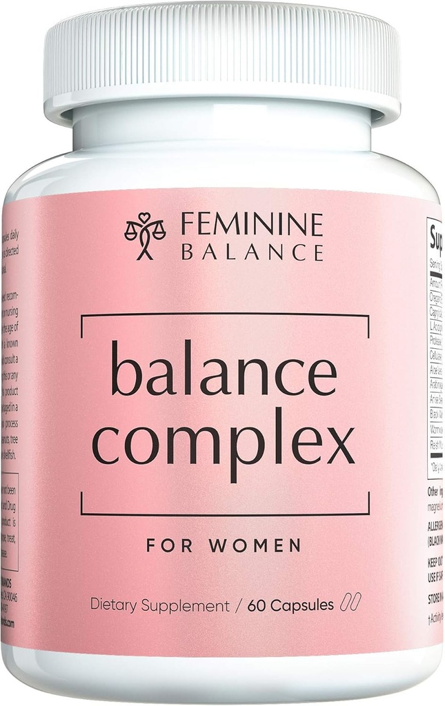 Complejo de equilibrio 17 en-1 Vaginal Health 100 Billion Probiotics for Women pH Balance with Cranberry & D-Mannose ← Promover la salud de la tradición urinaria para el olor vaginal y flor vaginal, 60 cápsulas