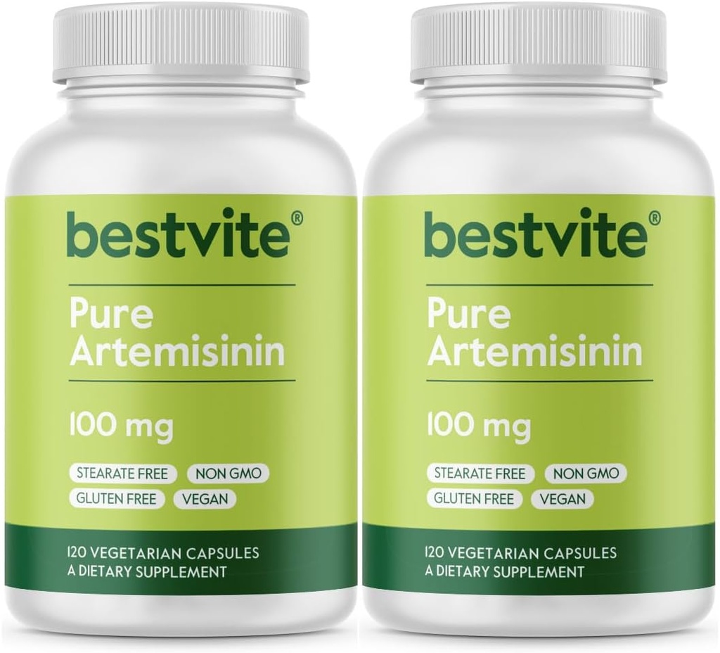 BestVITE Artemisin 100mg (240 cápsulas vegetarianas) (2-Pack) - No Stearates - No agentes de flujo - Vegan - Gluten Gratis - No GMO