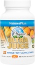 Natures Plus Ultra Juice Multivitamin - 90 Tabletas Vegetarianas, Bilayered - Suplemento Alimentario completo - Frutas enteras & Verduras, Antioxidante - No GMO, Vegano, Orgánico, Libre de gluten - 45 Servimientos