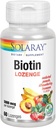 SOLARAY Biotin 5000 mcg Silencio Natural Peach, Fresa, Banana Flavor ← Saludable Pelo, Esquín &amp; uñas Soporta 60 Lozenges