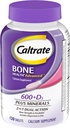 Caltrato 600 más D3 Plus Minerales Calcio y Vitamina D Suplemento Tabletas, Bone Health y Suplemento Mineral para Adultos - 120 Conde (El paquete puede variar)