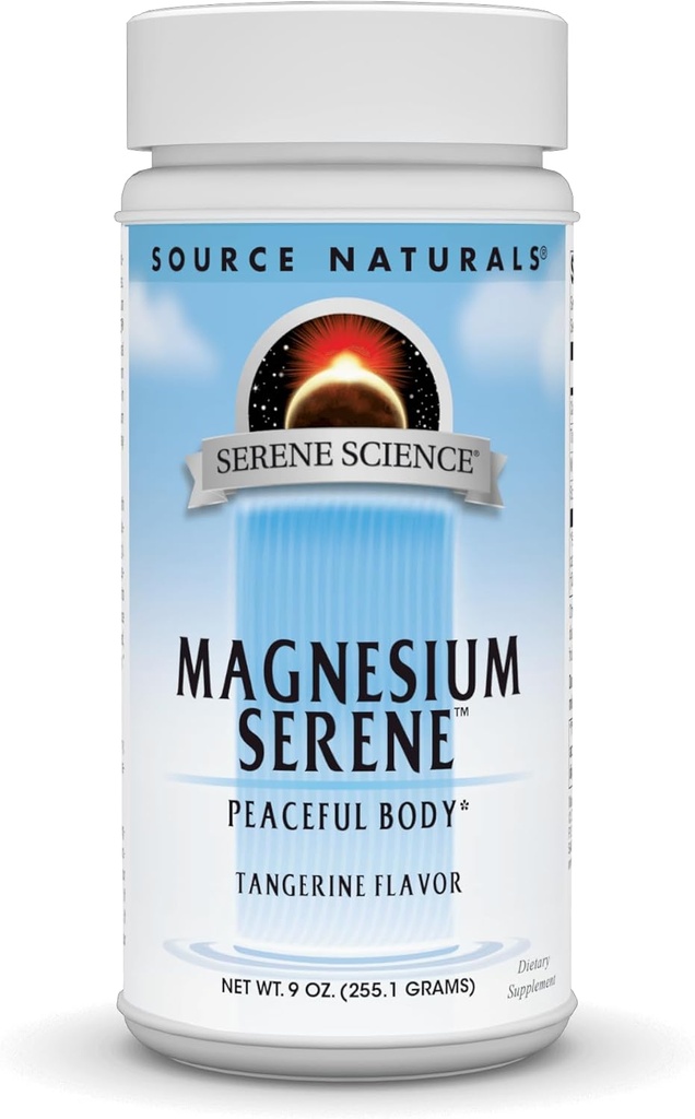 Fuente Naturales Serene Science Magnesium Serene, Peaceful Body*, Tangerine Flavored - 9 Ounce Powder