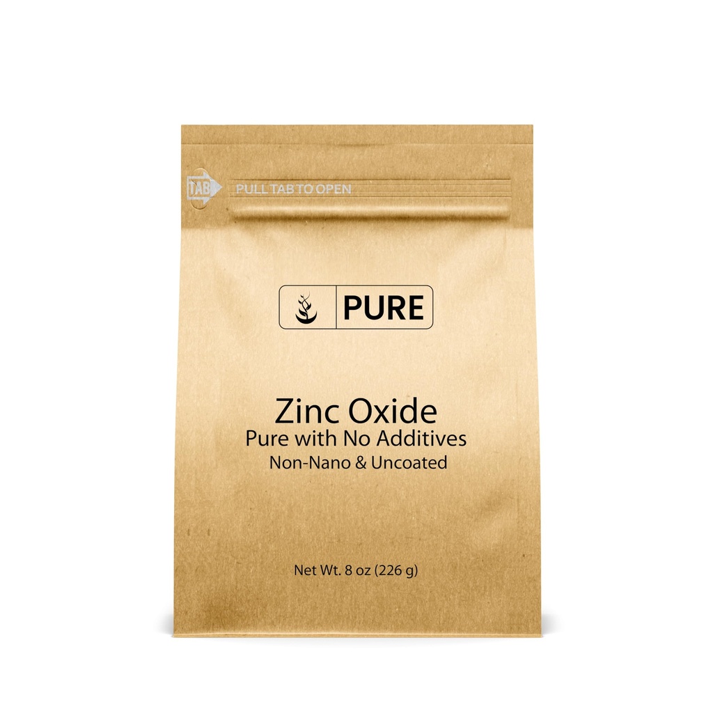 Ingredientes originales puros Oxido de zinc, Empaquetado ecológico, No-Nano (8 onzas)