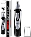 Clipper de Trimmer de Pelo de Osa y Nosa - 2025 Profesional de cejas sin dolor " Facial Hair Trimmer for Hombre Mujeres, batería-Operated Trimmer con IPX7 impermeable, doble bordes para la limpieza fácil Negro