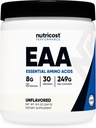 Nutricost EAA Powder 30 Servings (Unflavored) - Essential Amino Acids - Non-GMO, Gluten Free, Vegetarian Friendly
