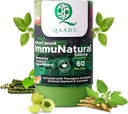 ImmuNatural for Adults 60 Capsules ← Natural, Vegan Ayurvedic Immunity Boosters ← Ashwagandha Tulsi Amla Haldi Mulethi Giloy ← Apto para 13 años+ 500mg