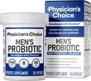 Probióticos de selección de médicos para hombres - 70 billón CFU - 8 estrados - w / selenio " Prebióticos orgánicos - Apoya Salud Digestiva, Microbioma, Colon, " Salud Inmunitaria - Probiótico de hombres avanzados - 30ct