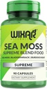 Organic Sea Moss Capsules - Bladderwrack con Burdock Root Capsules - Irlandés Seamoss Pills - Mayor Than Sea Moss Gel - Dr Sebi Inspirado - Raw Sea Moss Powder - Irlandés Moss (90 Caps)