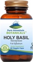 Pure Mountain Botanicals Holy Basil Capsules - Kosher Vegan Caps con 450mg Organic Holy Basil Tulsi & Holy Basil Extracto de India