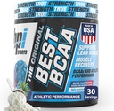BPI Sports Best BCAA Powder - Muscle Recovery Support - Branched Chain Amino Acids | Building Blocks of Protein and Muscle - Post Workout Recovery – Hydration - Blue Raspberry, 30 Servings